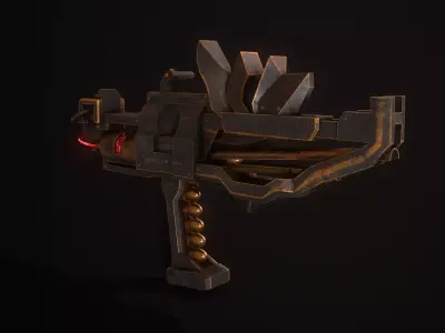 Sci-Fi Rocket Launcher  Low-poly 3D model