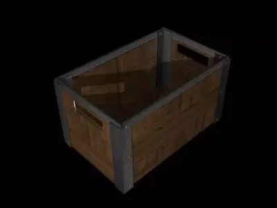 Wooden Crate 3D model get