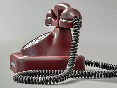 An old telephone 3D model