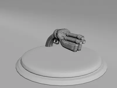 Steampunk Gun 3D model