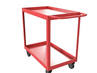 Red Cart Realistic Low-poly 3D model