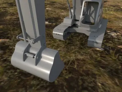 toy digger excavator  Low-poly 3D model