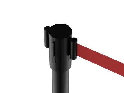 Black and Stainless Stanchion Belt  3D model