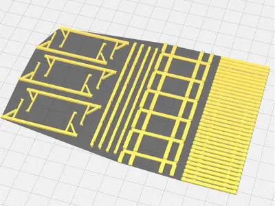 Small wooden bridge 1-87 FDM 3D print model