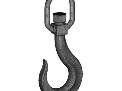 Heavy Duty Crane Hook 3D print model
