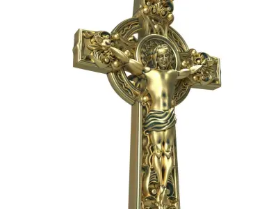 Amulet Necklace Crucifix Jesu Christ Religious for 3d  Casting  3D print model