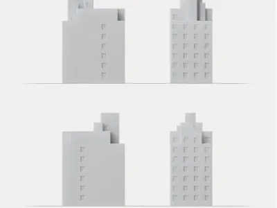 Free 3D Print miniature building RB-US-NY-060 Free 3D print model purchase