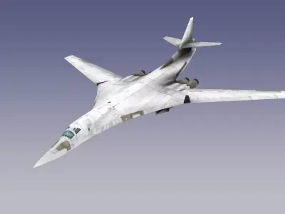 Tupolev Tu-160 Blackjack Low-poly 3D model