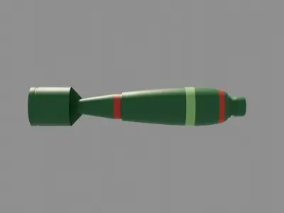 British Explosive Ordnance F 20lb Mk I bomb Low-poly 3D model