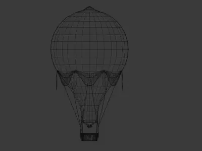 Hot Air Balloon Low-poly 3D model buy