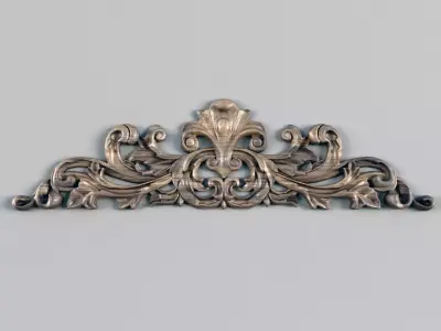 wood decor 3D model 2