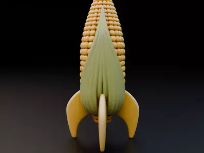 corn rocket  3D print model