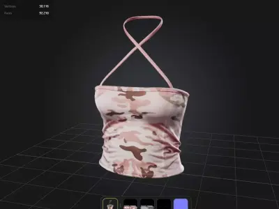 Military Pink Top PBR 4k  Low-poly 3D model