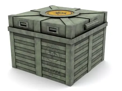 Case for Transportation of Radiation Substances Low-poly 3D model
