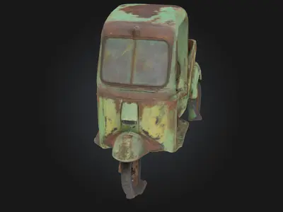 Rusty Relic  Weathered Remains of a Forgotten Era 3D model