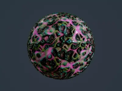 Sci-fi Alien Creature Environment Seamless PBR Texture 14 Texture