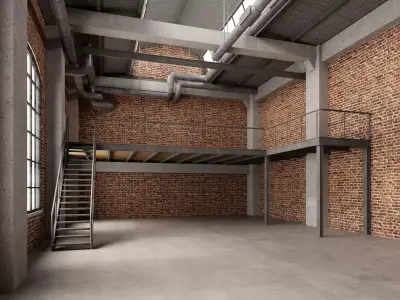 Loft interior 11 3D model