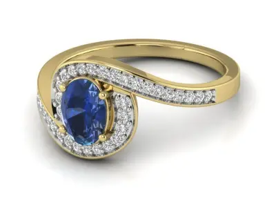 Women ring 3dm Render details 3D print model