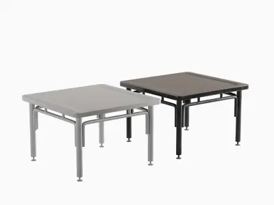 Steel Table Colored 05 Low-poly 3D model