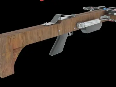 Hand Made Cross Bow Low-poly 3D model