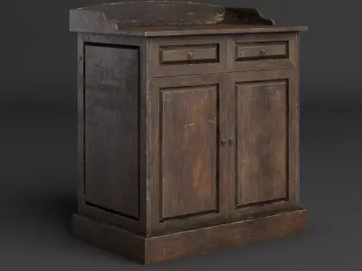 Old furniture Low-poly 3D model