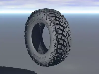 Mickey Thompson Baja Claw TTC Radial Tire Low-poly 3D model