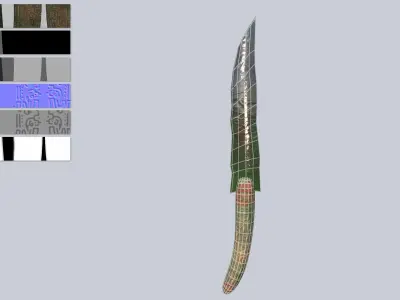 Mayan weapon Low-poly 3D model purchase