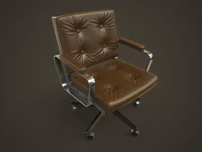 Office chair Low-poly 3D model