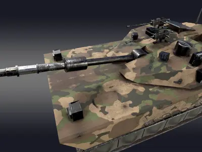 Battle Tank 3D model PBR