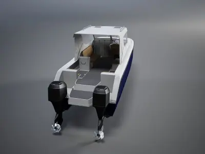Boat Catamaran  3D model