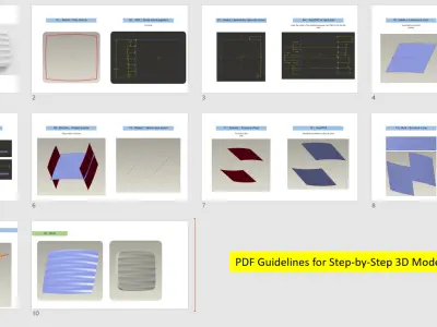 Industrial Design Creo 3D Wave-shaped pattern  3D model