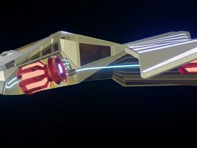 spacecraft futuristic spaceship 3D model