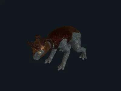 Dragon Frog Low-poly 3D model