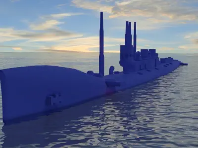 HMS K-class submarine 1913 3D print model