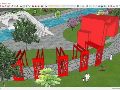 Sketchup Landscape Park A1 3D model