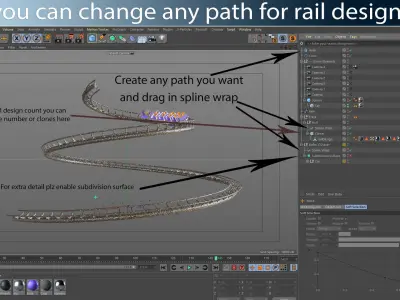 3d Animated Roller Coaster Train 3D model