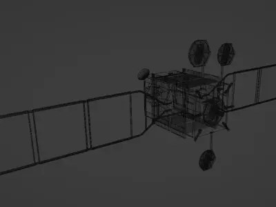 Turksat Satelite  Low-poly 3D model