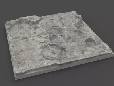 moon terrain hi poly  3D model