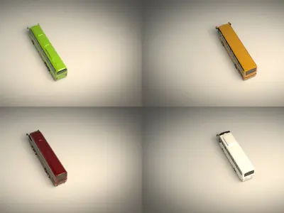 Low Poly Bus Pack 02