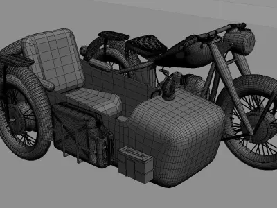 basket motorcycle 3D model