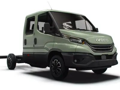 Iveco Daily Crew Cab L2 Chassis 2024 3D model