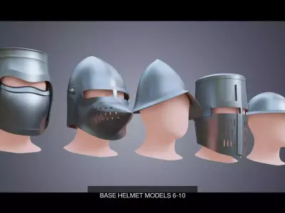 Stylized Medieval Base Mesh Assets 3D Model Pack