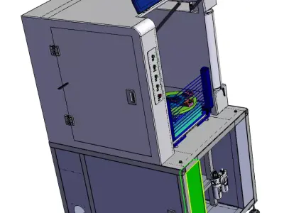 Fully Automatic Milling Machine for Gate Removal  3D model