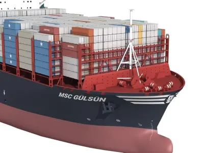 Gulsun-class container ship 3D model