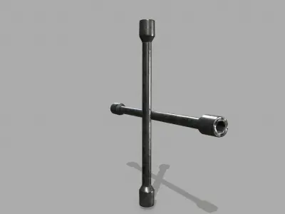 Lug Wrench Low-poly 3D model order