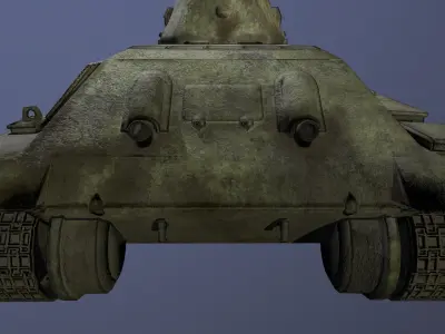 Tank T 34 Low poly 3D model Low-poly 3D model