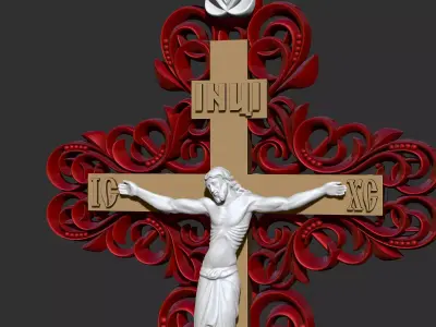 Jesus Cross - pendant 3D print model