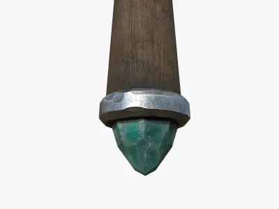 Diamond Pickaxe Low-poly 3D model