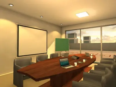 Office Base Low-poly 3D model