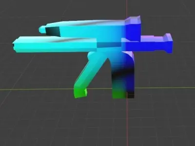 Rainbow Gun Free low-poly 3D model